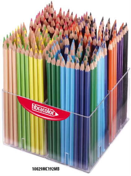 Pack Ecole de 192 crayons de couleurs Fibracolor Rainbow